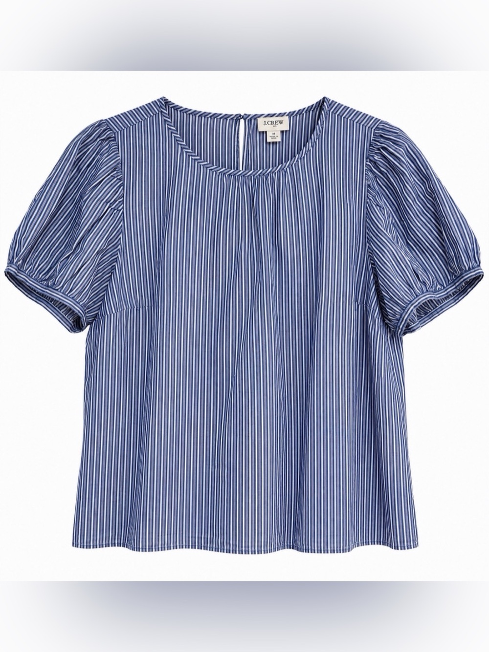NWT J.Crew Blue & White Striped Short Sleeve Top
